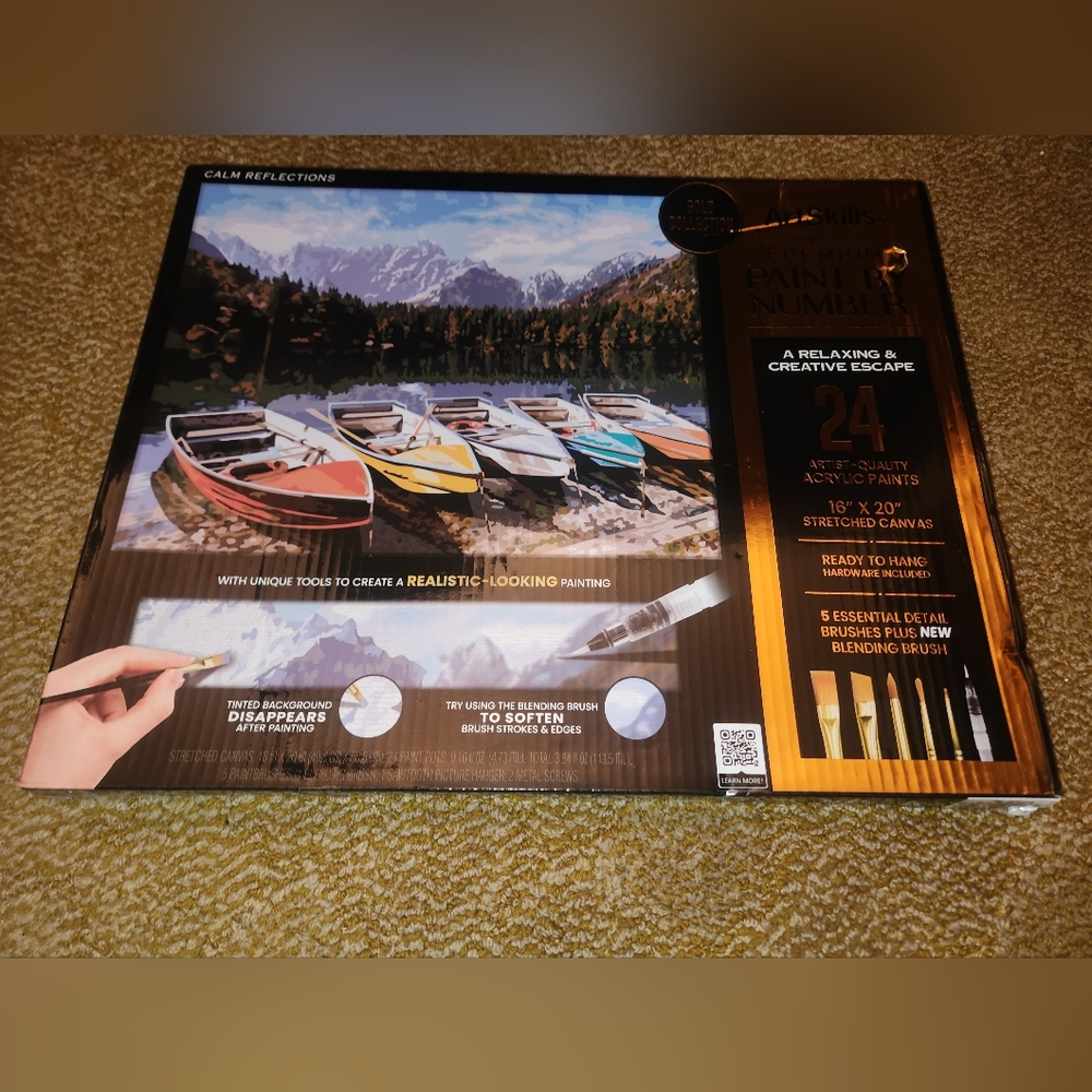 Art Skills Premium Paint By Number Realistic Looking Painting 16" x 20" Canvas